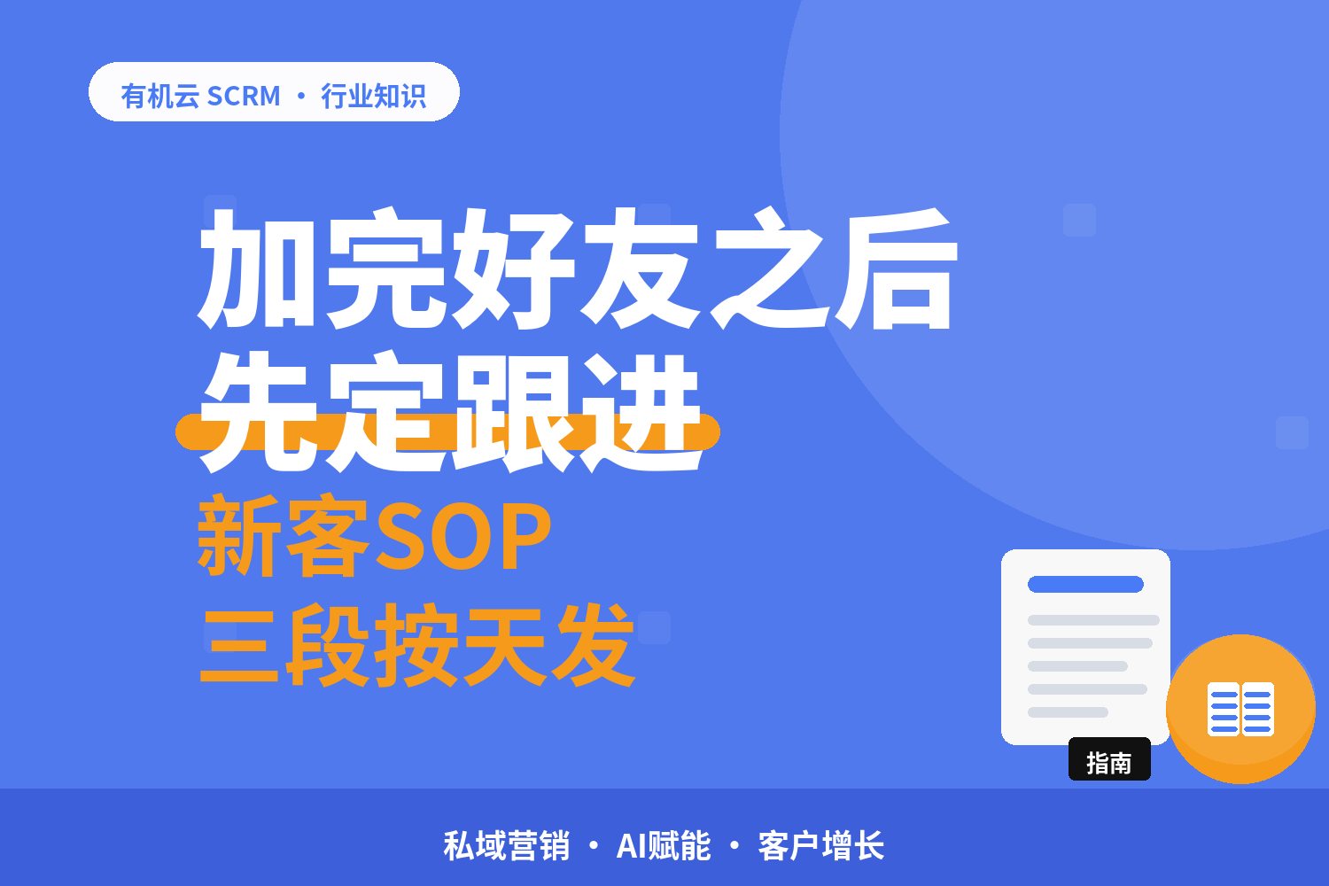 有机云｜新客加好友之后的跟进计划：在有机云里把新客SOP按三段排起来 配图