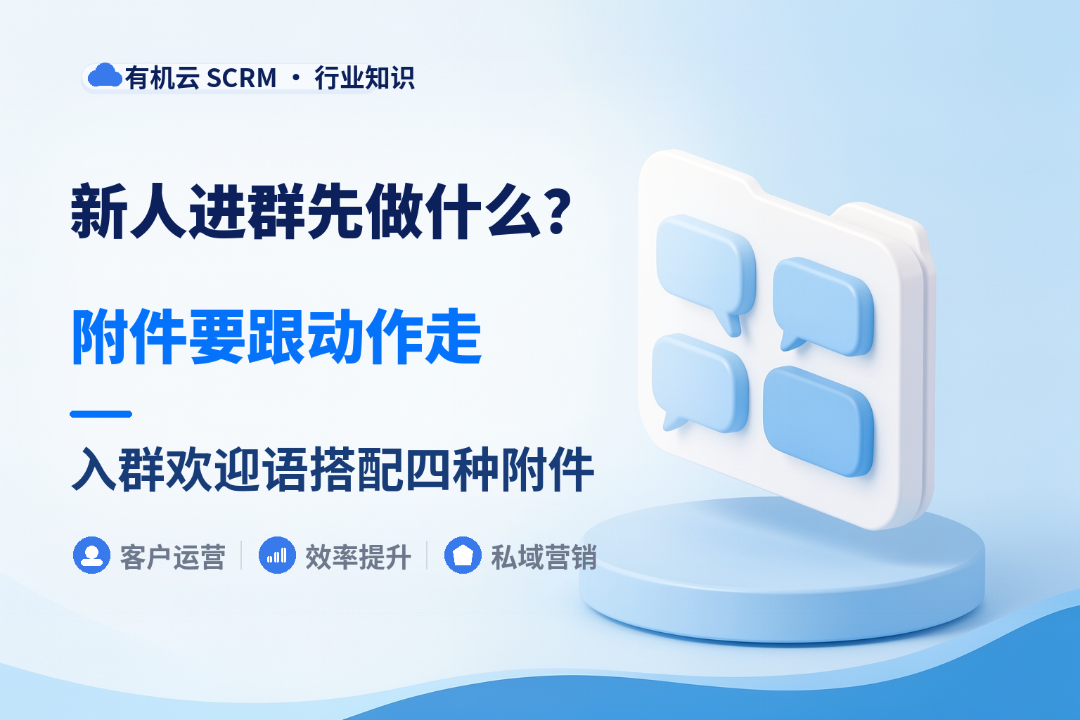 有机云｜入群欢迎语除了文字还能放什么：四种附件怎么搭 配图