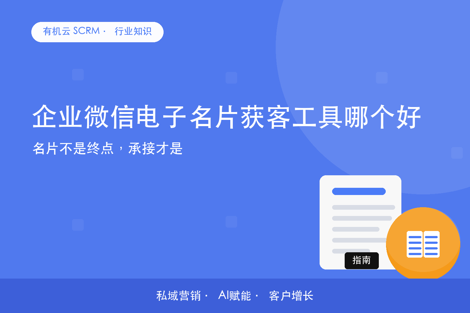 有机云｜企业微信电子名片获客工具哪个好？名片不是终点，承接才是 配图